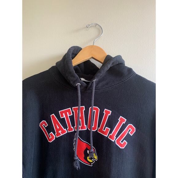 Champion Black Hoodie with Red and White Accents - Picture 5 of 5